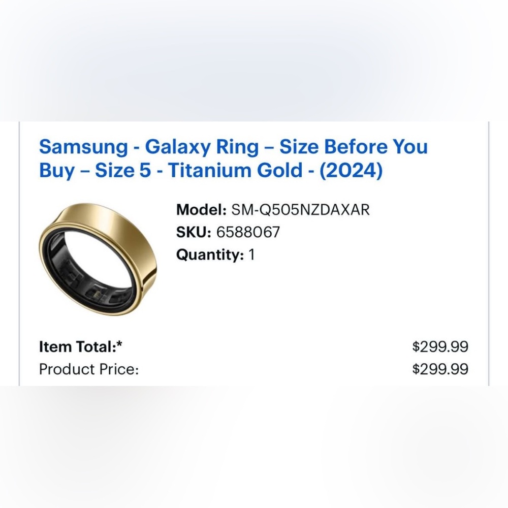 Samsung Galaxy Ring - Gold and Black
